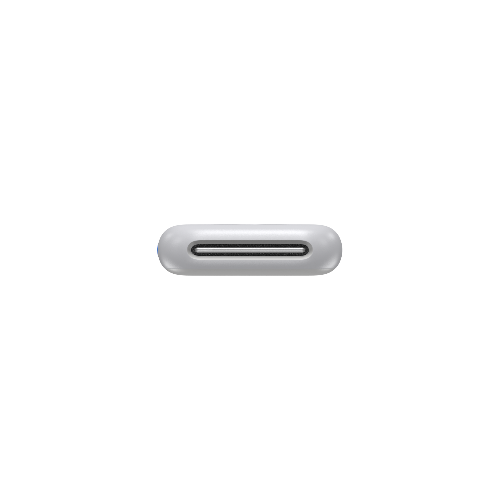 Bottom view of the XREAL Beam AR device showcasing the USB C in and USB C out interfaces