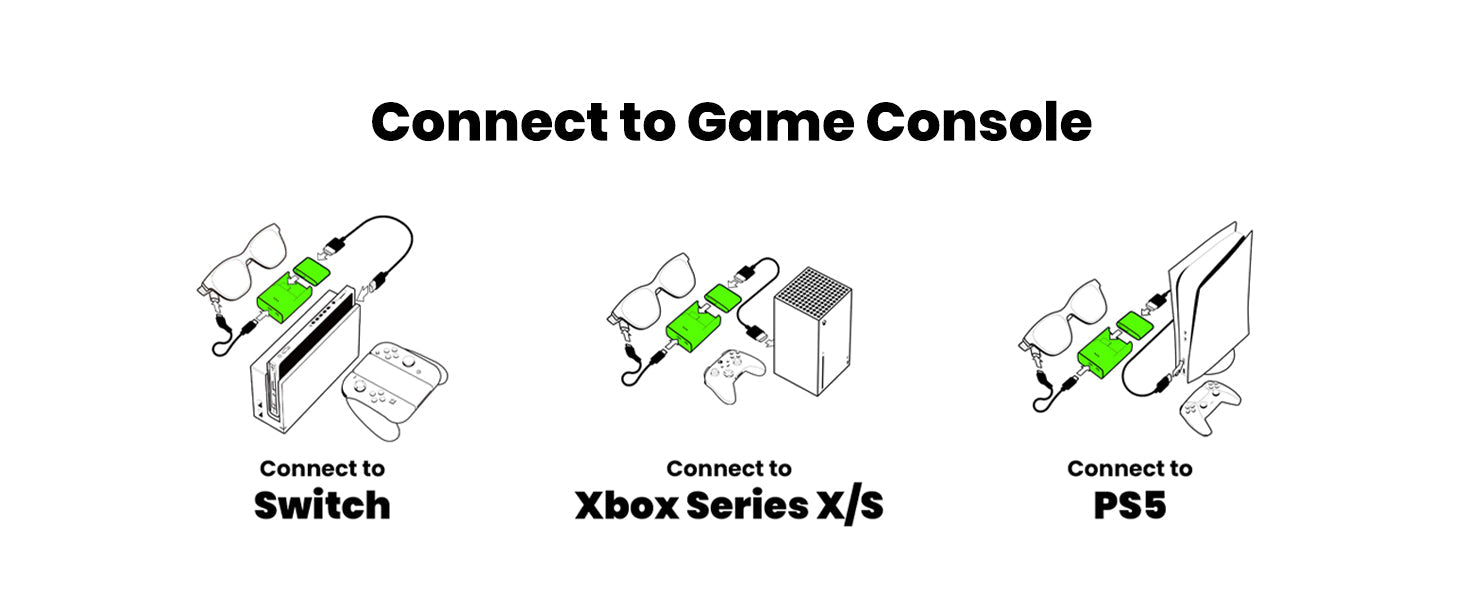 XREAL Beam connected to popular gaming consoles - Nintendo Switch, Xbox Series X/S, and PS5 - for immersive AR gaming experiences