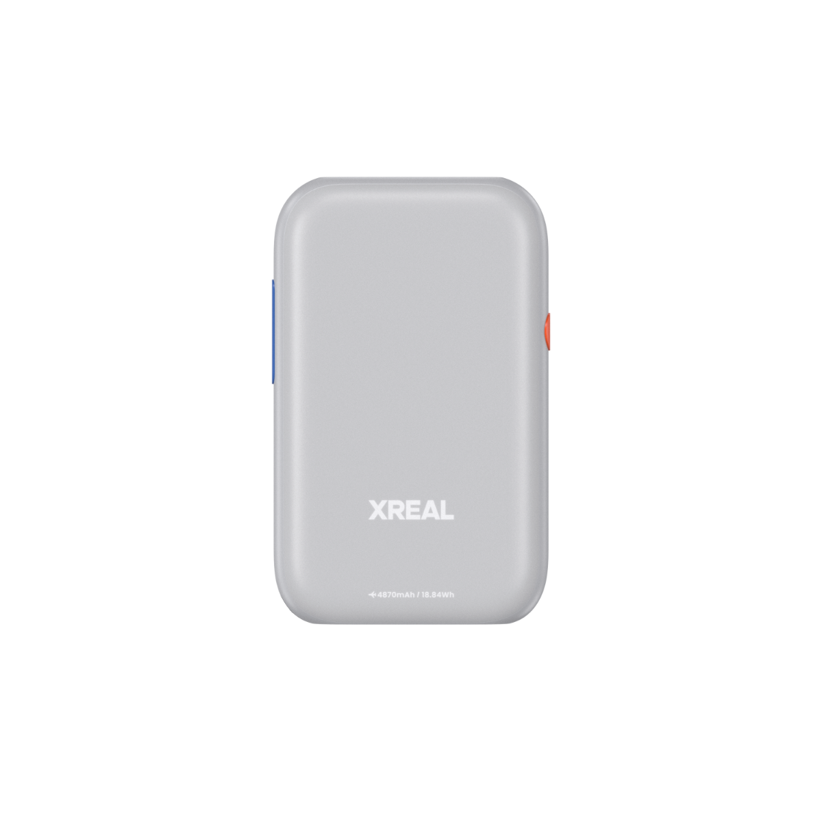 Rear view of the XREAL Beam AR streaming device featuring minimalist branding and compact ergonomic design
